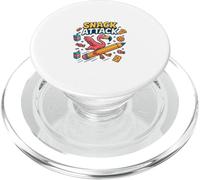Snack Attack Funny Food Flamingo Niños Niños Volver 2 Escuela PopSockets PopGrip para MagSafe