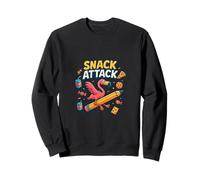 Snack Attack Funny Food Flamingo Niños Niños Volver 2 Escuela Sudadera