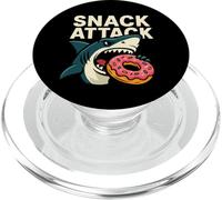 Snack Attack Shark Funny Food Humor Gráfico PopSockets PopGrip para MagSafe