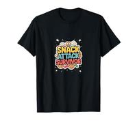 Snack Attack Survivor Comida Divertido Amante Humor Camiseta