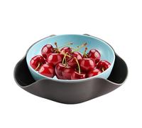Snack Bowls for Pistachios, Double Layer Serving Bowl, Nut Serving Dish with Shell Storage, Round Snack Bowls for Popcorn, Pistachios Bowl with Shell Separator, Storage Bowl for Cherries, Layer S