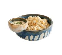 Snack Bowls With Integrated Dip Cup - Large Capacity Serving Bowl For Snack