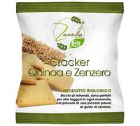 Snack Cracker Quinoa y Jengibre 30 g, con gluten, con aceite de girasol, 24 sobres, snack bio, snack ecológico, aperitivo, crackers salados