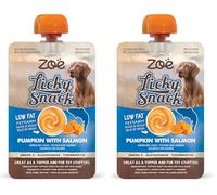 Snack cremosos para Perros Zoë Licky Snack, Calabaza con Salmón (Paquete de 2)
