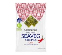Snack de Alga Nori Tostada con Chili (Pack de 2 x 4g) - Láminas Crujientes de Alga Marina Picante - Snack Saludable, Vegano y Bajo en Calorías - Ideal para Dietas Keto y On-the-go - 8g Total