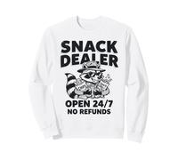 Snack Dealer Divertido Mapache Humor Medianoche Comida Amante Gráfico Sudadera