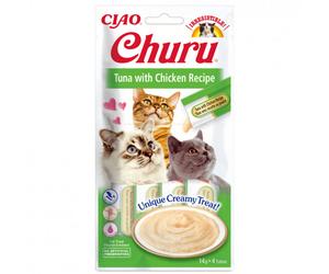 Snack líquido de pollo con vieira para gatos - Churu - Cantidad: 4 x 14 g