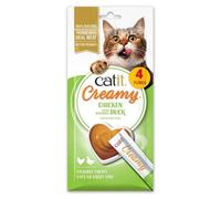 Snack líquido de pollo y pato para gato - Catit Creamy - Cantidad: 4 x 10 g