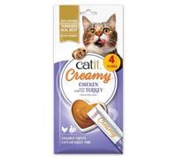 Snack líquido de pollo y pavo para gato - Catit Creamy - Cantidad: 4 x 10 g