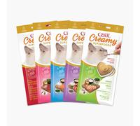 Snack liquido para gato Catit creamy con superalimentos atún con Coco y Wakame, 4x10g