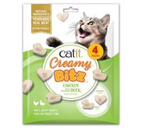 Snack natural de pollo con pato para gato - Catit Creamy Bitz - Cantidad: 4 x 12 g