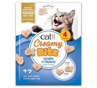 Snack natural de salmón con gambas para gato - Catit Creamy Bitz - Cantidad: 4 x 12 g