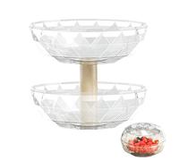 Snack Organizer Bowl - 2 Tier Removable Candy Fruit Bowl con miembro | Candy Holder with Cover for Nuts, Chips, Galletas, Snacks | Home Kitchen Table Party Desktop Display