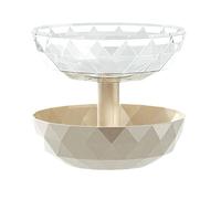 Snack Organizer Bowl - 2 Tier Removable Candy Fruit Bowl con miembro | Candy Holder with Cover for Nuts, Chips, Galletas, Snacks | Home Kitchen Table Party Desktop Display