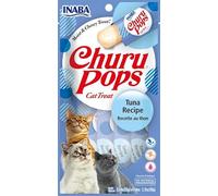 Snack para Gatos Pack 5 Unidades de 75g (300g) - Churu Pops. Sin Cereales, sin conservantes y sin colorantes. Bajo en calorias. (Atún)