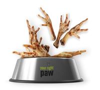 Snack para perros con patas de pollo - 100% natural, solo un ingrediente, productos crujientes para masticar, sin cereales, rico en proteínas y glucosamina, aperitivo saludable - de Europa - 200 g