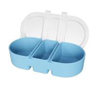 Snack Prep Containers - Divided Silicone Food Storage Bowl, Leak Proof Meal Prep Organizer, Clear Lid Portion Control Dish, Durable Multi-Compartment Container For Salad Sauce Fruit Nut | Travel