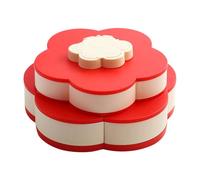 Snack Serving Tray - Rotating Divided Platter | Petal Shape Tray with 360 grados Function, Snack Organizer with Multi Compartments, Party Plate, Portable Food Holder for Home Kitchen