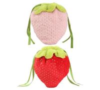 Snack Storage Pouch, Stuffed Strawberry Treat Organizer Pouch, Multifunctional Drawstring Design Party Supplies Wrap Bag for Packaging Easter Eggs, Snacks