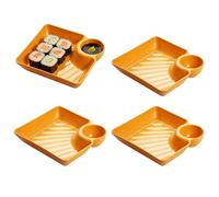 Snack Tray - Charcuterie Serving Plate for Gatherings | Divided Food Platter with Dip Container & Non Slip Base Design for Party Appetizers Dessert Displays Dumplings Fruit Salad Breakfast Lunch Eat
