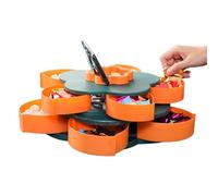 Snack Tray - Snack Spinner, Doble Capa Flor Forma de Candy Storage, Bandeja de Bocadillos de dos niveles, organizador de platos de caramelo, de bocadillos rotativos para los apetitadores de
