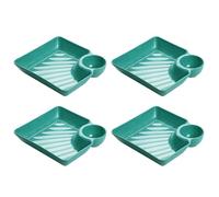 Snack Tray - with Dip Container Heat Re | Charcuterie Tray Serving Snack Plate For Party Appetizer, Heat Resistant For Dessert, Durable; Perfect For Elegant Hosting Easy Grazing