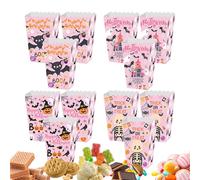 Snack Treat Box para Halloween, Party Supplies Contenedores y cajas Juego de 12, Creative Snack Treat Box Candy Cookie Container para cine Night Halloween Fiesta de Halloween