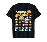 Snacking Around The World Food Lovers Travel Traveler Foodie Camiseta