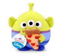 Snackles Disney Pixar Toy Story Alien & Pizza Peluche 20 cm de ZURU - Marcianitos Verdes Peluche Ultra Suave Coleccionable con Accesorio de Snack, Regalo para Niños y Fans Disney