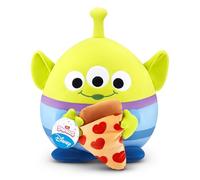 Snackles Disney Pixar Toy Story Alien & Pizza Peluche Grande 35 cm de ZURU - Marcianitos Verdes Peluche Ultra Suave con Accesorio de Snack, Regalo para Niños y Fans de Disney