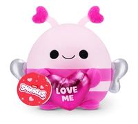 Snackles Edición San Valentín Peluche 20 cm (Bumblebee with Heart-shape Chocolate) por ZURU Peluche ultra-suave con snack temático, coleccionable y abrazable para niños, preadolescentes y adolescentes