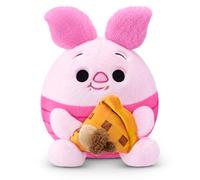 Snackles Licensed Character Series 2 8" Disney Piglet de ZURU | Peluche con licencia oficial, ultra-suave y abrazable, con accesorio snack, coleccionable, regalo de cumpleanos y fiestas