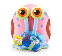 Snackles Peluche de 35 cm de Personaje Bob Esponja de ZURU, Peluche con Accesorio de Snacks (Gary The Snail)