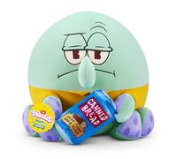 Snackles Peluche de 35 cm de Personaje Bob Esponja de ZURU, Peluche con Accesorio de Snacks (Squidward Tentacles)