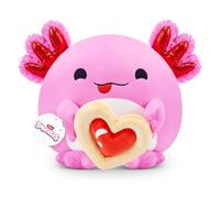 Snackles Peluche de 35 cm Edición San Valentín de ZURU, Adorable Peluche achuchable de 20 cm con temática de San Valentín y Accesorio de tentempié de San Valentín. (Darcy)