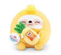 Snackles Serie 2 de 35 cm Snackle de ZURU muñeco blandito y achuchable de Peluche 35 cm con Accesorio de Snack de Marca, Sloth (Dole, Pineapple)