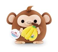 Snackles Serie 2 de 35 cm Snackle de ZURU muñeco blandito y achuchable de Peluche 35 cm con Accesorio de Snack de Marca, Monkey (Dole, Banana)