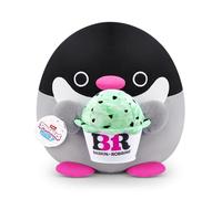 Snackles Serie 2 de 40 cm Snackle de ZURU muñeco blandito y achuchable de Peluche 40 cm con Accesorio de Snack de Marca, Penguin (Baskin Robbin)