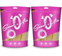 SnackOMio - Snack Premium para Perros - crujientes Orejas de Conejo Naturales, sin Cereales, 1 Pack (1 x 150 g) (Paquete de 2)
