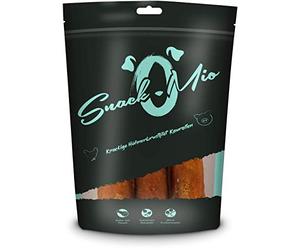 SnackOMio - Snack Premium para Perros - rollito masticable crujiente de Filete de pechuga de Pollo, sin Cereales, 1 Pack (1 x 150g)
