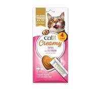 Snack líquido de atún y cangrejo para gato - Catit Creamy - Cantidad: 4 x 10 g