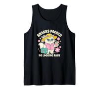 Snacks Llenos Sin Mirar Atrás Gato Vacaciones Viajero Camiseta sin Mangas