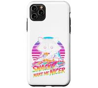 Snacks Make Me Nicer Funny 80s 90s Raccoon Retro Meme Animal Carcasa para iPhone 11 Pro MAX