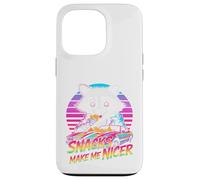 Snacks Make Me Nicer Funny 80s 90s Raccoon Retro Meme Animal Carcasa para iPhone 13 Pro