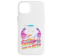 Snacks Make Me Nicer Funny 80s 90s Raccoon Retro Meme Animal Carcasa para iPhone 14 Plus