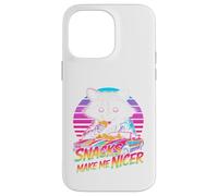 Snacks Make Me Nicer Funny 80s 90s Raccoon Retro Meme Animal Carcasa para iPhone 14 Pro MAX