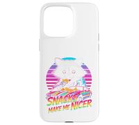 Snacks Make Me Nicer Funny 80s 90s Raccoon Retro Meme Animal Carcasa para iPhone 15 Pro MAX