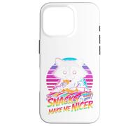 Snacks Make Me Nicer Funny 80s 90s Raccoon Retro Meme Animal Carcasa para iPhone 16 Pro