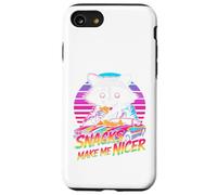 Snacks Make Me Nicer Funny 80s 90s Raccoon Retro Meme Animal Carcasa para iPhone SE (2020) / 7/8