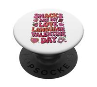 Snacks Mi lenguaje de Amor Día de San Valentín Vibraciones PopSockets PopGrip Adhesivo